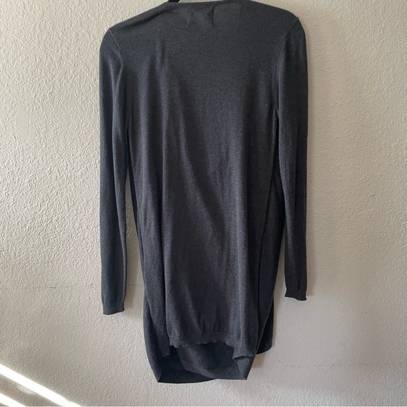 Old Navy woman cardigan Medium draped open front gray long maternity cowl neck - Picture 3 of 9